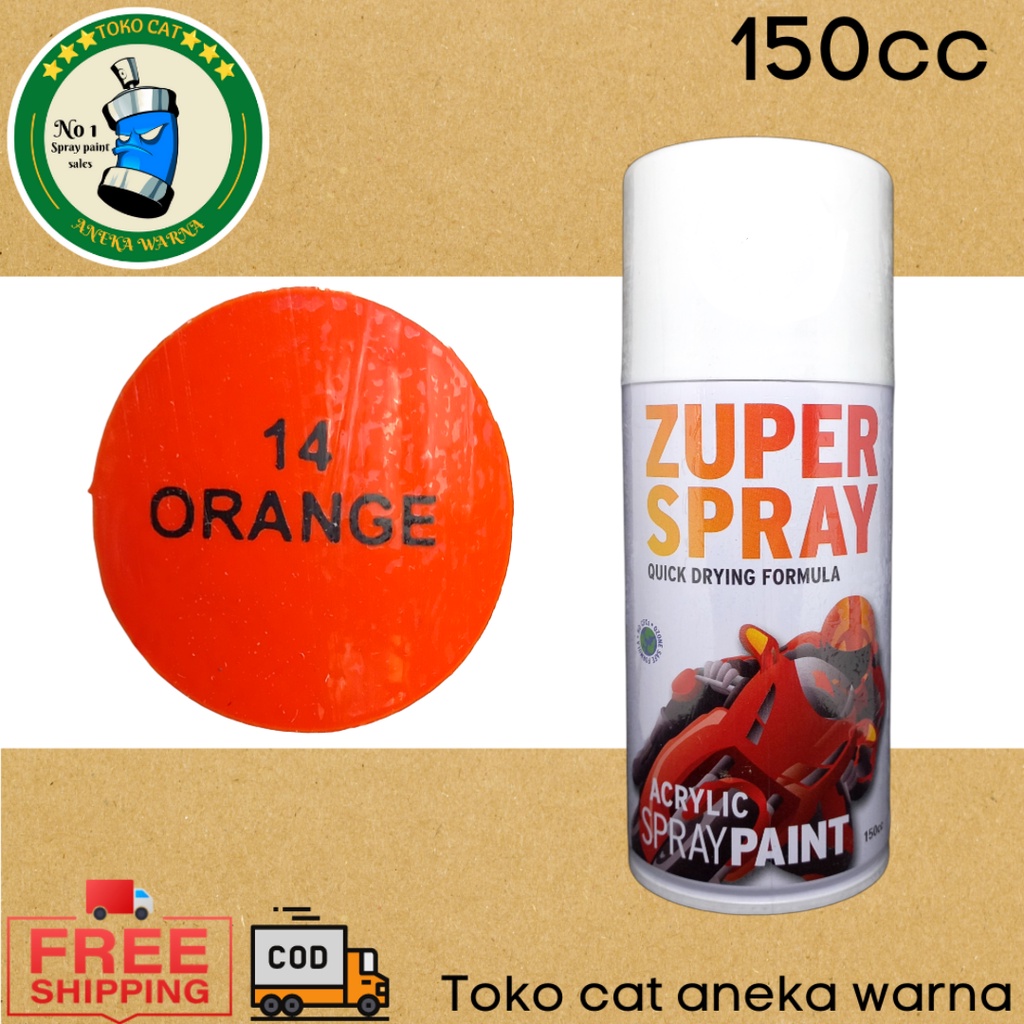 cat semprot 150cc orange zuper spray produk dari rj london spray paint pilok pilox pylox