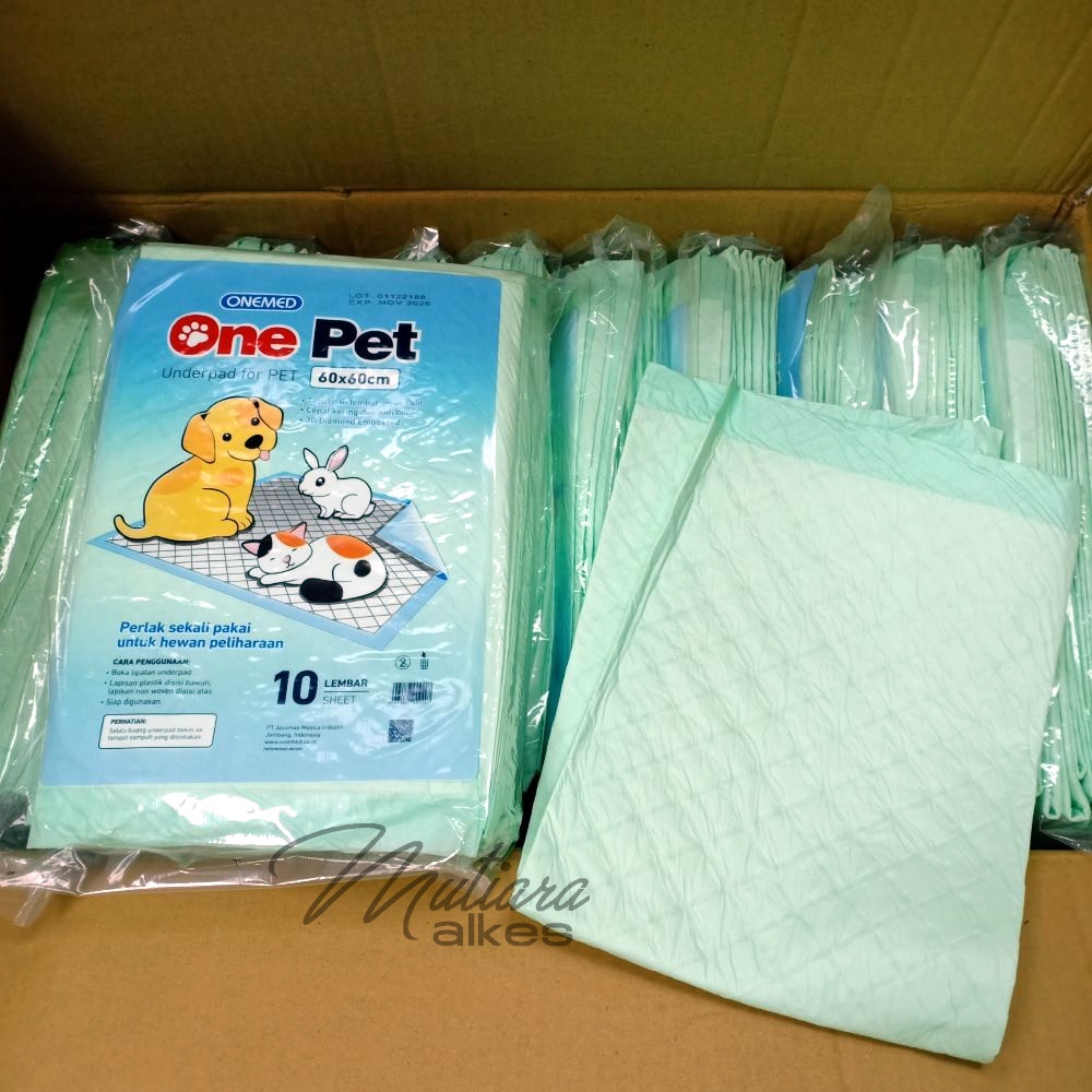 Onepet Underpad Onemed / Perlak Alas Popok Hewan 60x60cm isi 10 Lembar