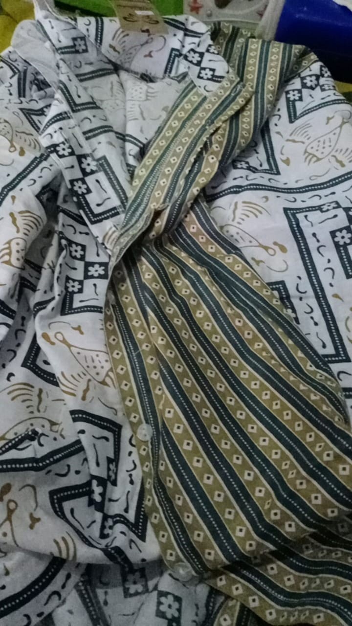 M-l-xl-xxl Batik Wanita Asj Sa Hrb026 Kenongo Kemeja Tosca Pendek