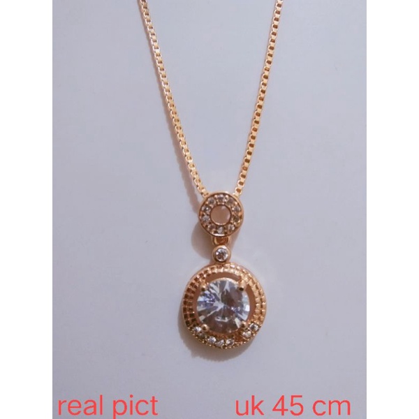 kalung xuping emas liontin permata terbaru