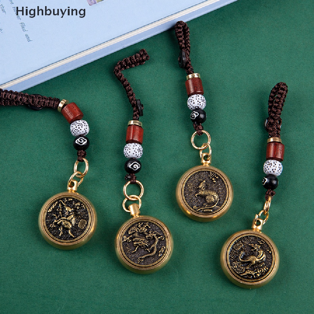 Hbid Gantungan Kunci Motif Zodiak Cina Bahan Kuningan Untuk Dekorasi Mobil Glory