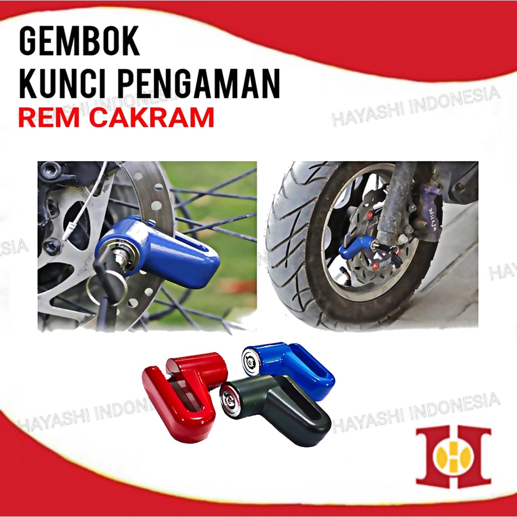 Kunci Gembok Motor Pengaman Rem Cakram Disc Brake Disk Lock Sepeda