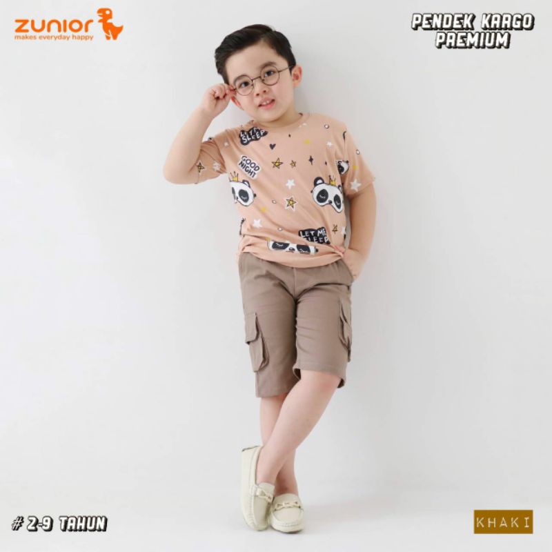 Pendek Cargo Anak Zunior Premium Khaki