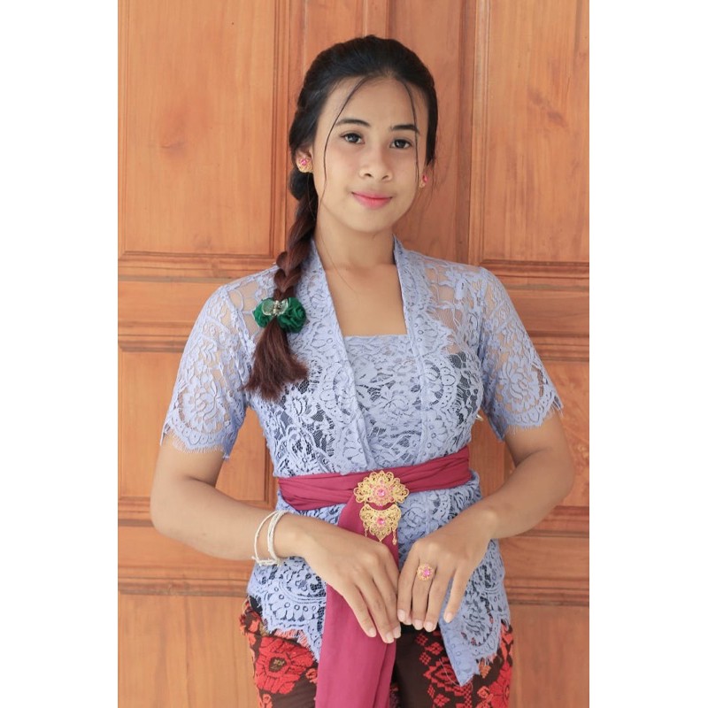 kebaya bali brokat semiperancis lengan pendek / kebaya brokat / kebaya / kebaya bali / brokat