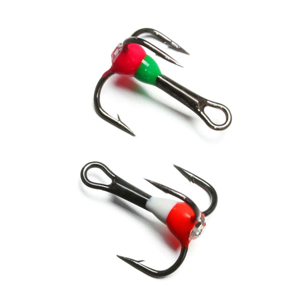 Kait Pancing Es AUGUSTINA Fishing Tackle Outdoor Musim Dingin Umpan Tenggelam Baja Karbon Tinggi8# 10# 12# 14# Pengait Trebles