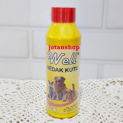 WELL Bedak Kutu obat anti tick flea Anjing Kucing Kelinci hewan 200 gram 200gr