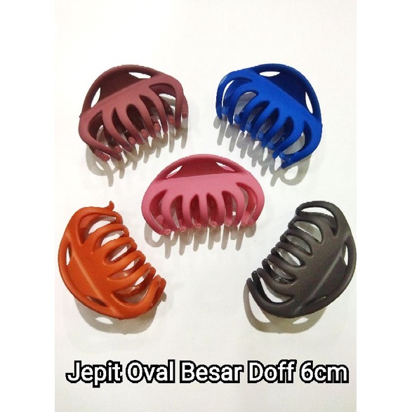 Jepit Rambut Oval Besar Doff 6cm Premium Korea Style Jepitan Dewasa