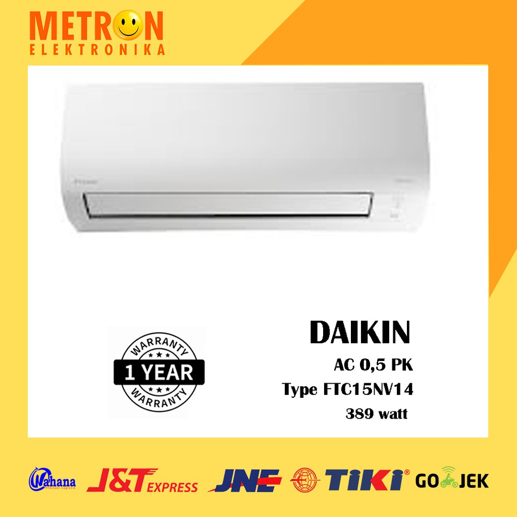 DAIKIN FTC 15 NV14 STANDART AIR CONDITIONER / AC SPLIT 0,5 PK / PENDINGIN RUANGAN / FTC15NV14