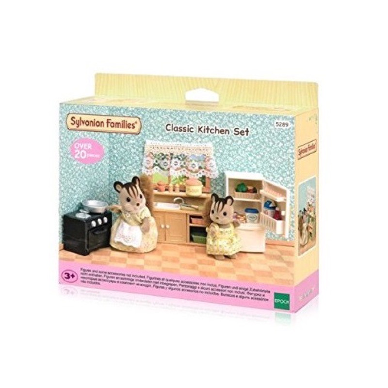 Sylvanian Families Kitchen Play Set Classic Kitchen Set Kitchen Island Bear Sister with Tv Set Maina