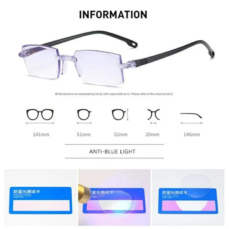 Kacamata Progresif (Jalan dan Baca)Super Fokus/Antiradiasi Blueray