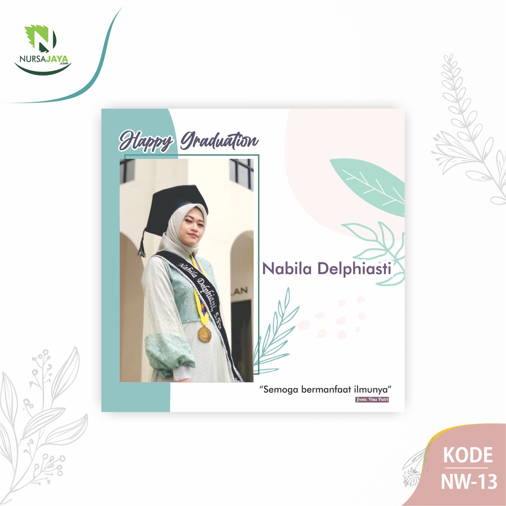 Hadiah Kado Wisuda Graduation Wedding Pernikahan  Ulang Tahun Birthday  Custom foto Murah - NW