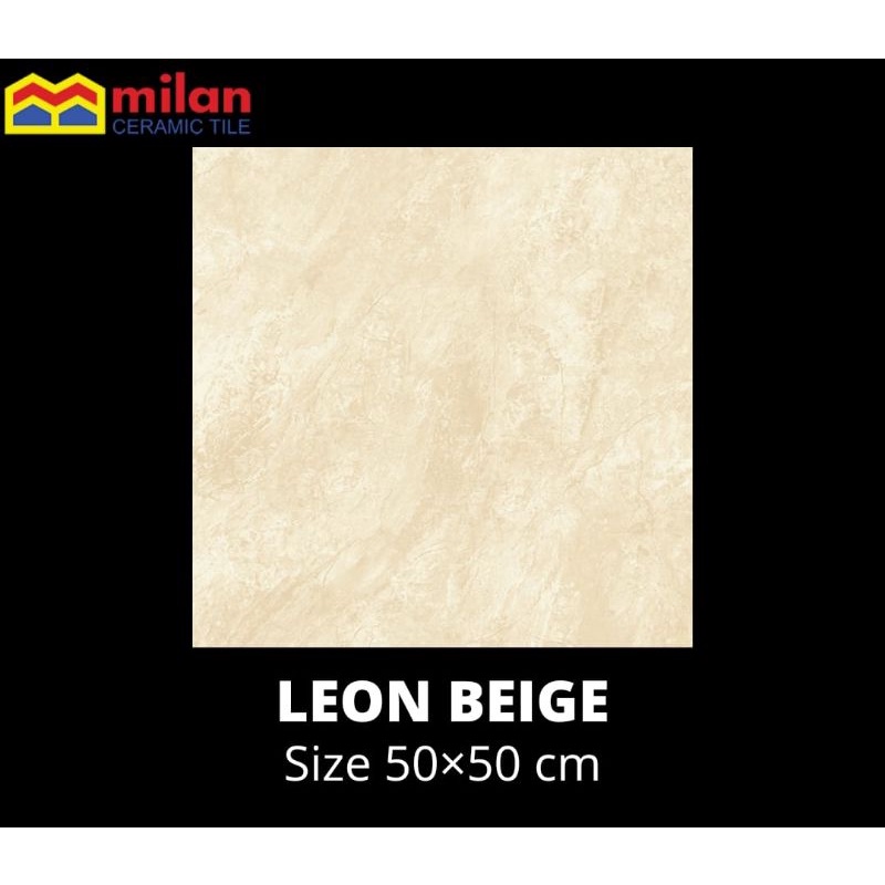 keramik lantai 50x50 Leon biege milan