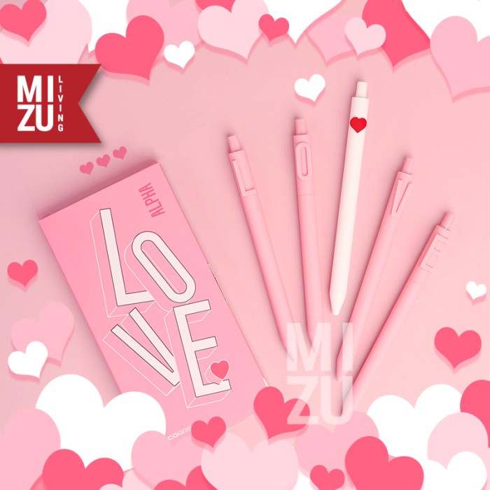 

[GRATIS ONGKIR] KACO LOVE 5 Ballpoint & Card SET 5 Pulpen & Kartu Ucapan Couples Gift TERJAMIN
