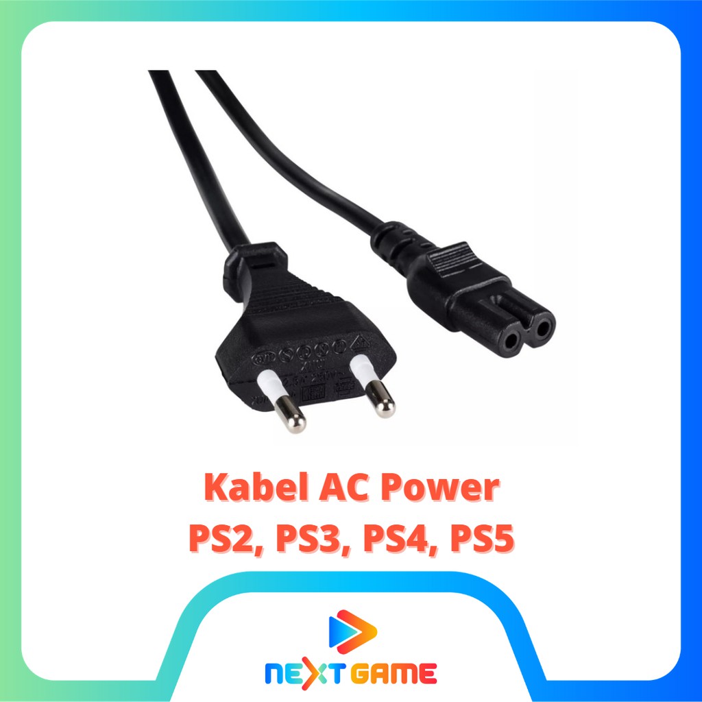 Kabel AC Adaptor Cable untuk PS2 PS3 PS4 PS5 Multi Fungsi