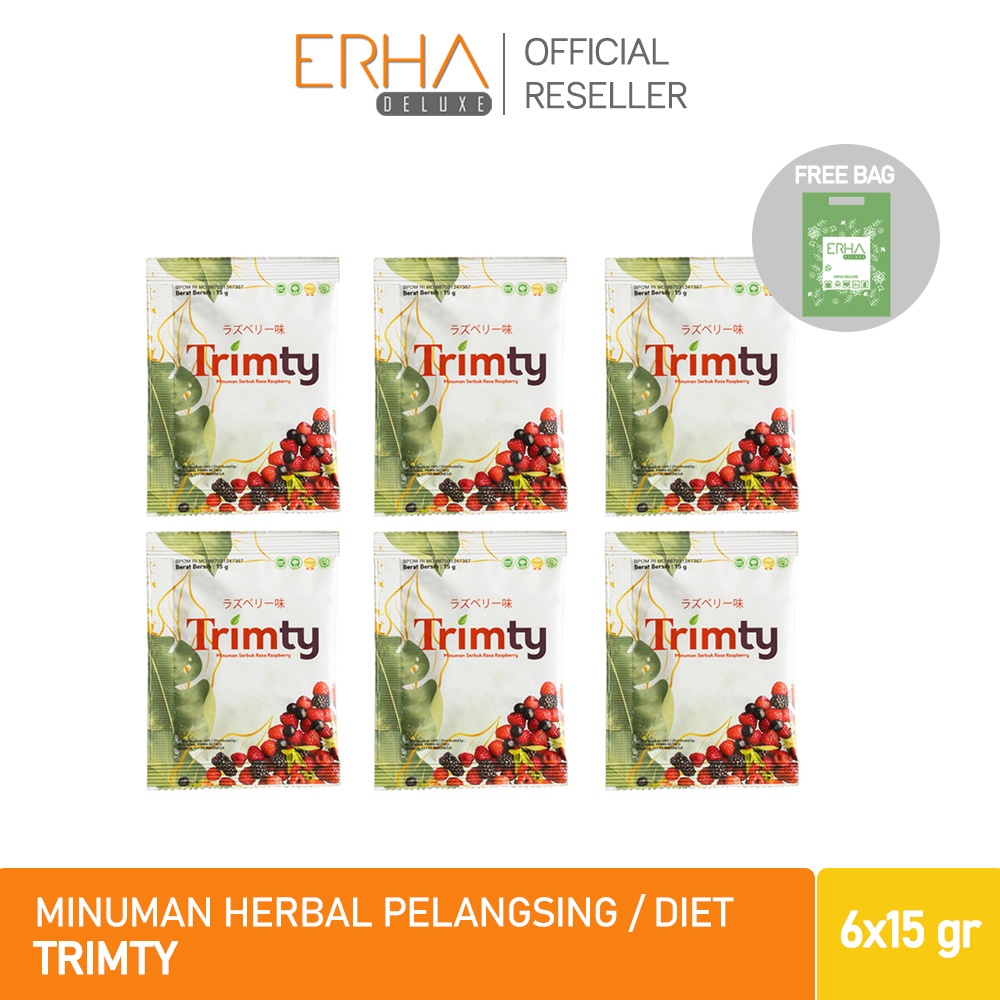 Minuman Pelangsing TRIMTY Fiber Herbal Diet Sehat Terbukti BPOM dan HALAL