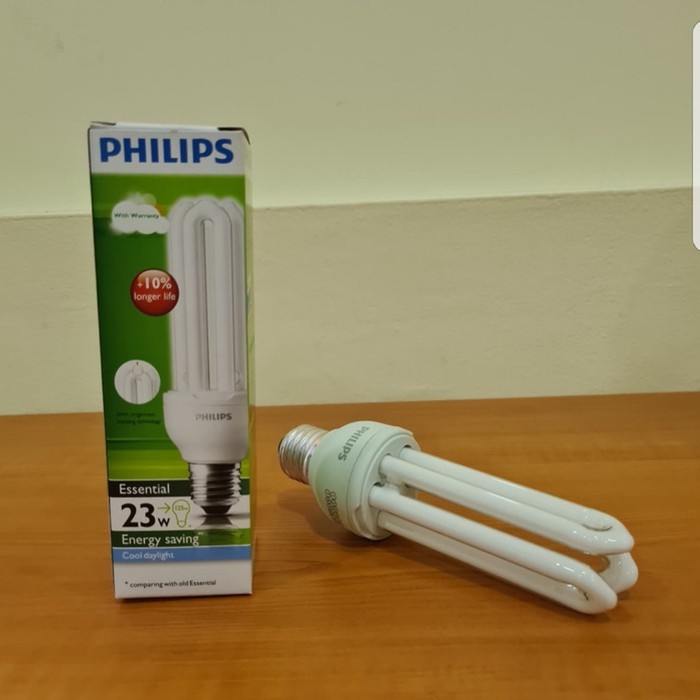 PROMO ( Lampu Philips Essential 23w / 23 watt Putih )