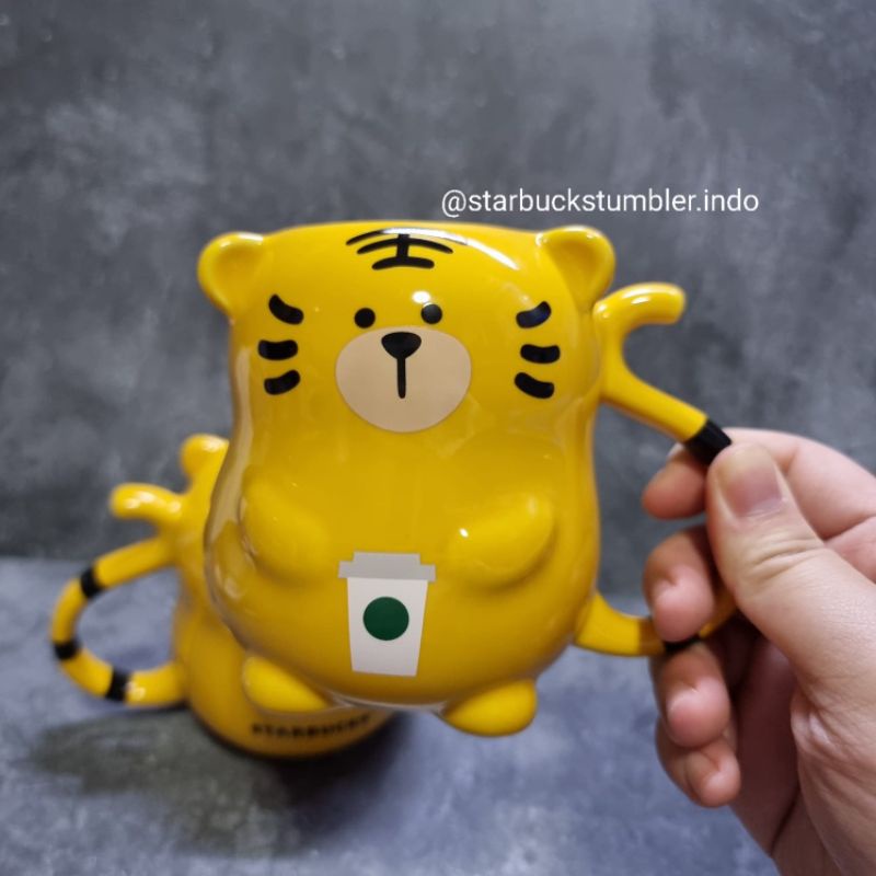 Starbucks Singapore CNY 2022 Year of Tiger Yellow Tiger Mug New Year Macan Gelas Ceramic