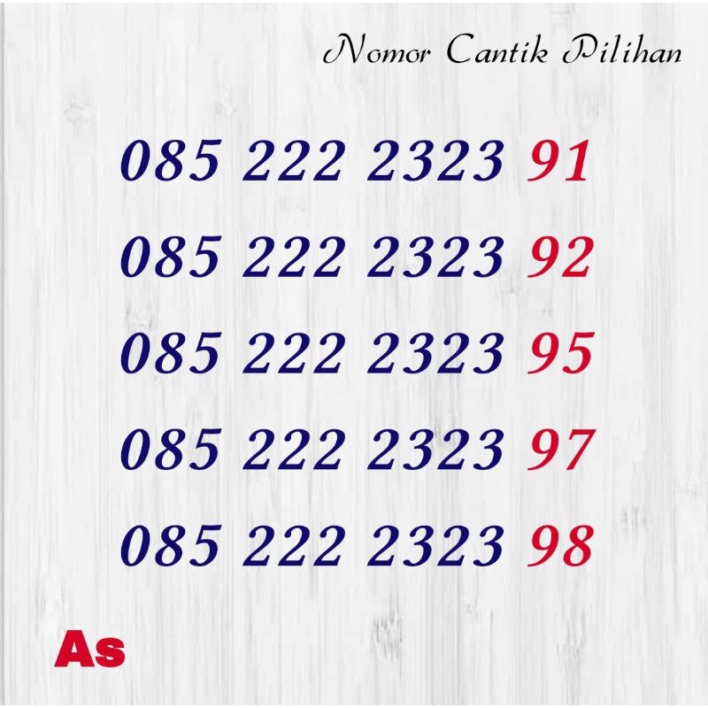 Nomor Cantik Telkomsel Kartu Perdana As Dan Simpati Urut Rapih Akhiran Tahun