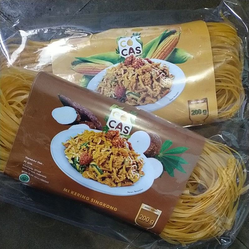 GITA Mie Keriting Mie Kering 200gr Mie Jagung dan Mie Singkong