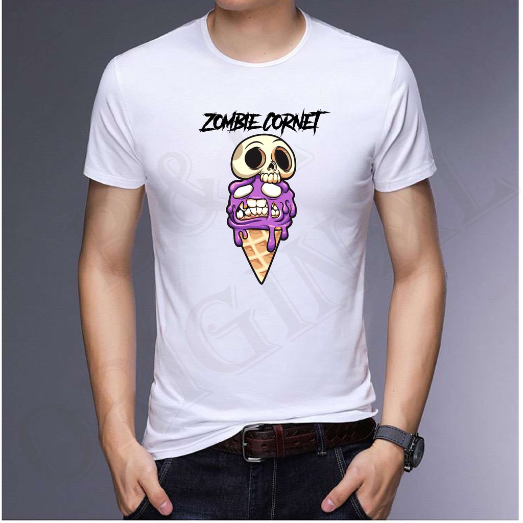 BS//TERLARIS//BAJU KAOS ZOMBIE CORNET TANGAN PENDEK PRIA DAN WANITA//GOOD QUALITY