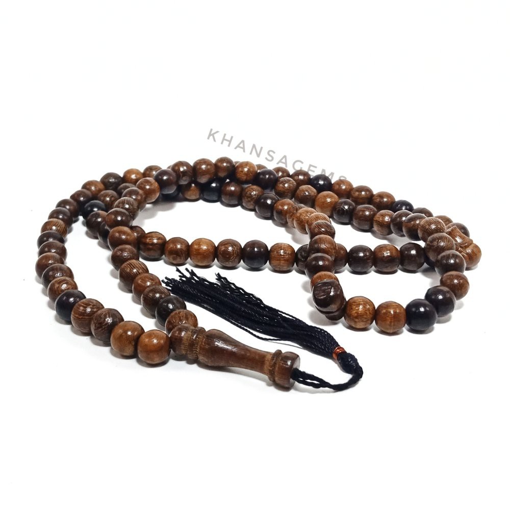 Tasbih Kayu Eksklusif Full Galih Kelor Isi 99 Butir Dim 8MM Top Quality Aksesories Keagamaan Ibadah Solat Dzikir Fashion Muslim