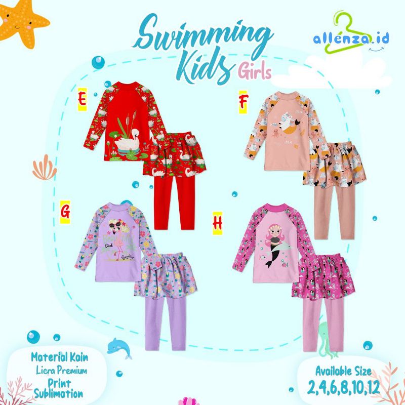 Baju Renang Anak by Allenza Bahan Lycra Printing Premium