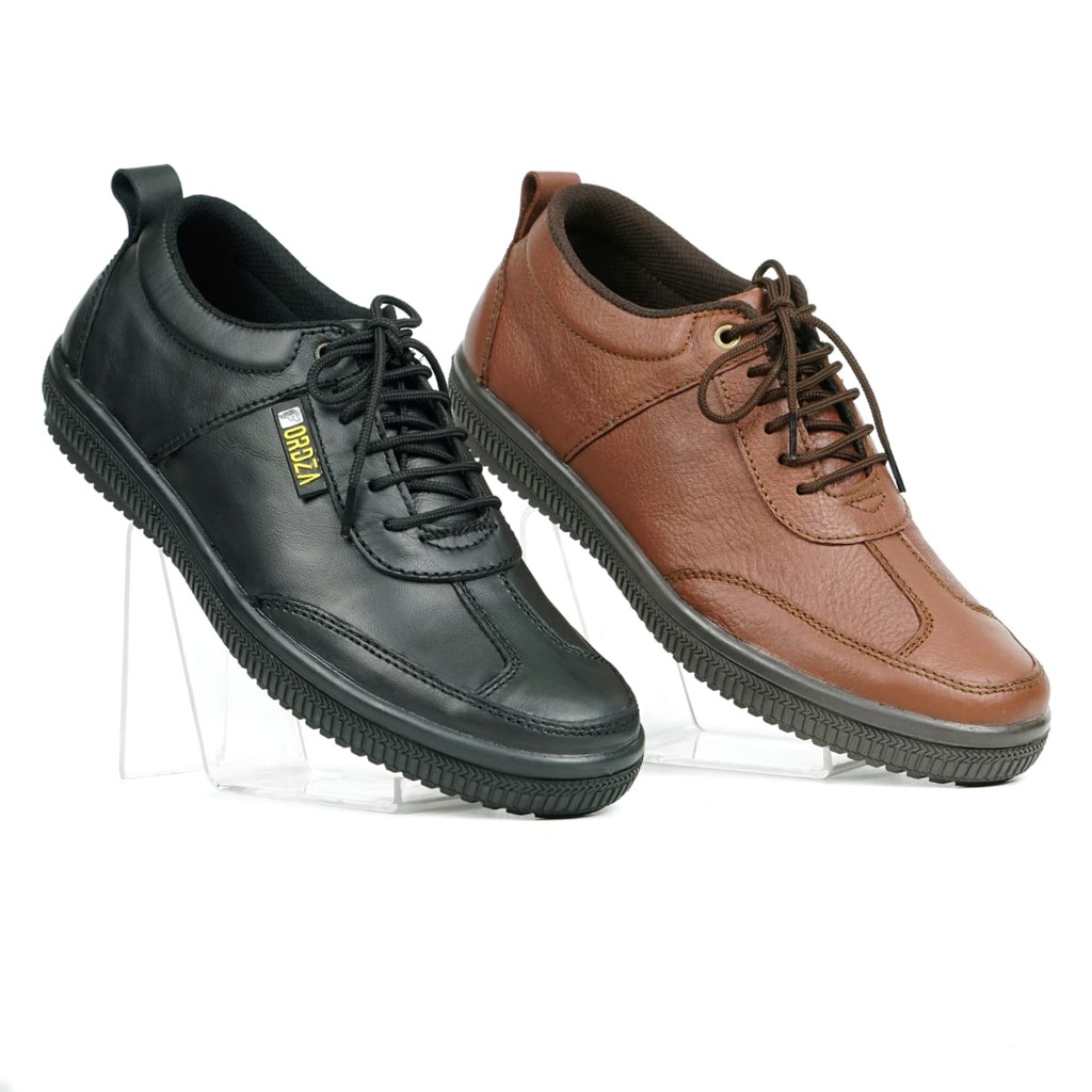 Sepatu Pria Casual Sneakers Kets Kulit Asli Fordza D901