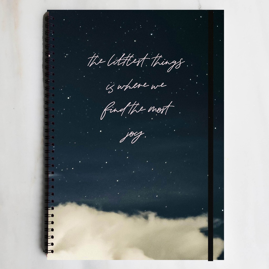 

LITTLEST THINGS Quote Spiral Ruled Notebook Diary Journal Buku Tulis Catatan Sekolah Kuliah