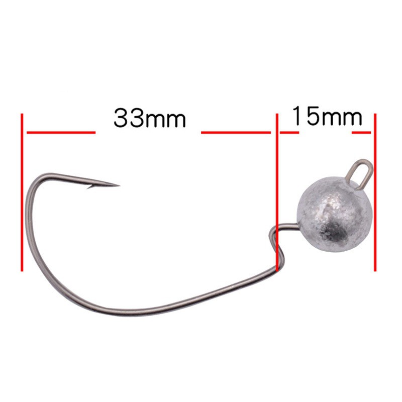 1Pcs Jig Head Fishing Hook Single Kail Pancing 3G 5G 7G 10G Ikan Kait Memancing Umpan Pancing Tackle