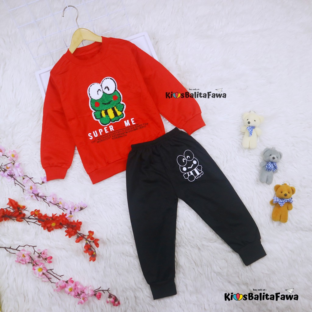 [PEREMPUAN] Set Ariel Girl uk 1-5 tahun / Setelan Anak IMPORT Balita Cewek Sweater Jogger IMPORT