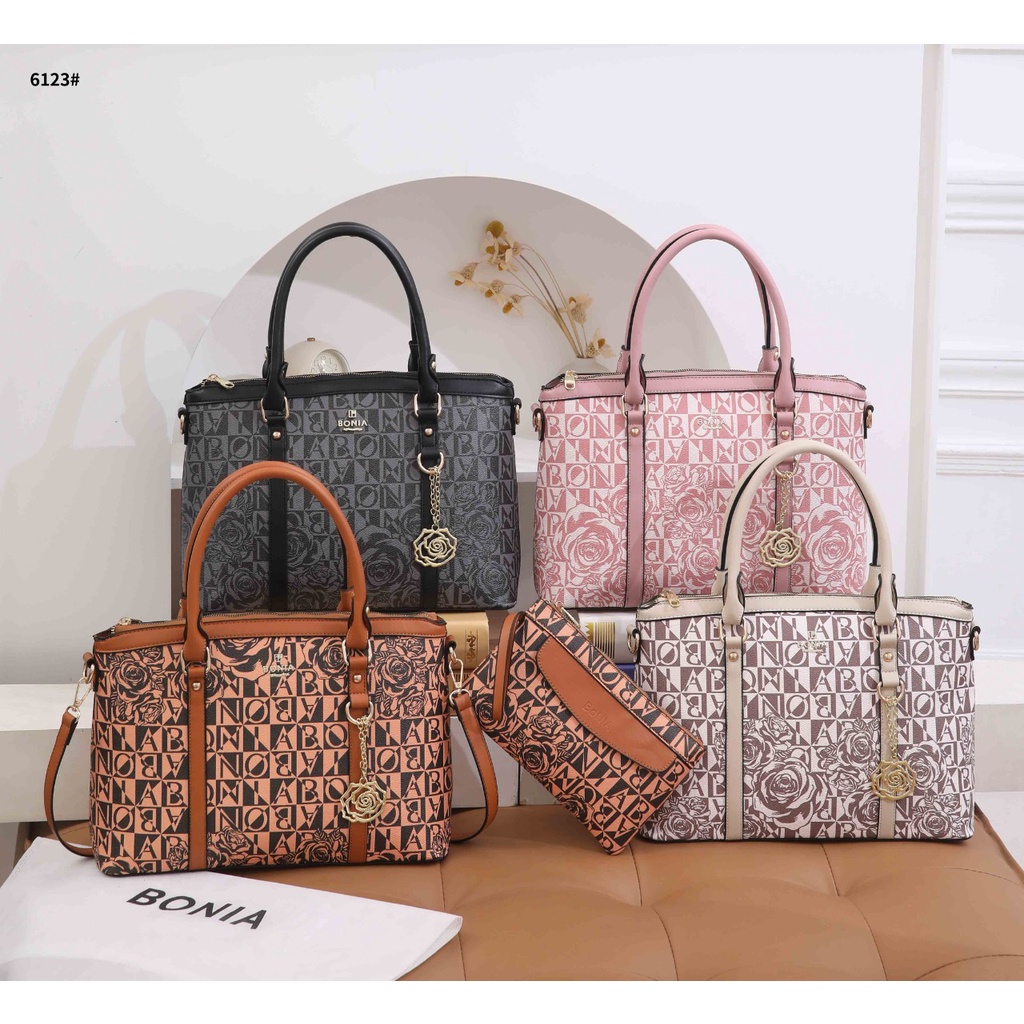 TAS WANITA BATAM IMPORT BONIA ROSIE TOTE BAG SET 6123 KWALITAS SEMI PREMIUM