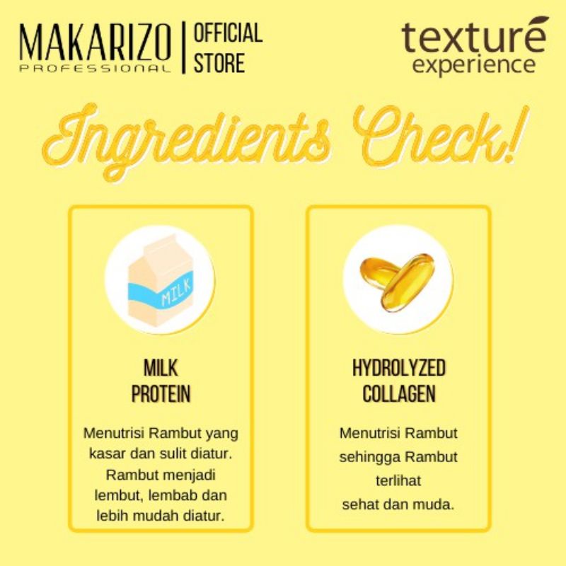 Makarizo Professional Texture Experience Creambath 500ml / Black Chocolate / Mint Sorbet / Vanilla Milk / Strawberry Yoghurt / Green Tea Butter