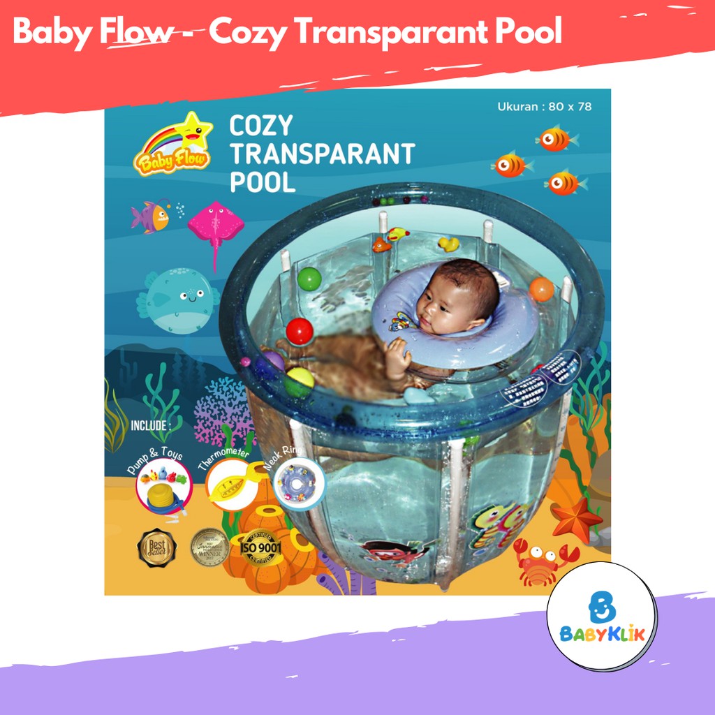 Baby Flow Baby Swimming Cozy Transparant/ Kolam Spa Bayi