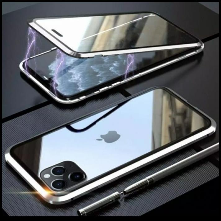 Douvle Glass Case Magnet Iphone 11 / Iphone 11Pro Depang Belakang Kaca