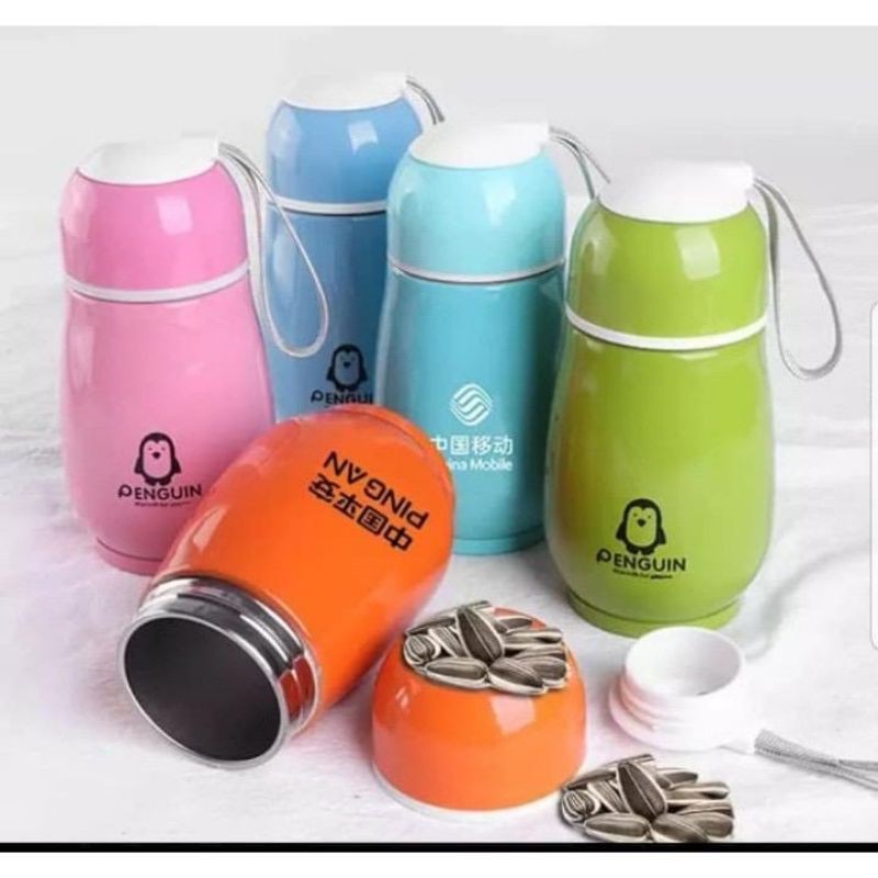 READY BANDUNG Termos Mini (300ML), termos air minum, botol air minum murah, termos penguin