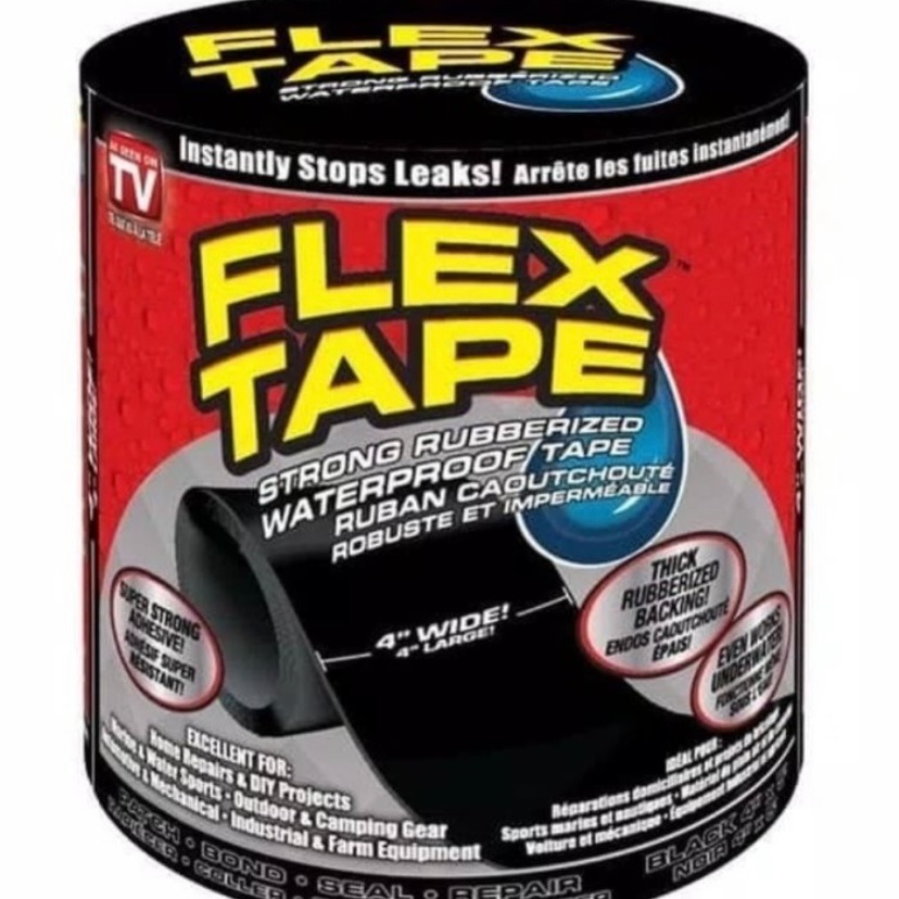 Flex Tape 4 Inch Isolasi Ajaib Super Kuat Lakban Perekat Anti Bocor Waterproof