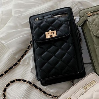 tas hp wanita tas selempang Tas Selempang Wanita Kekinian | | Dompet Hp - Hitam A6P2 TERMURAH COD EX
