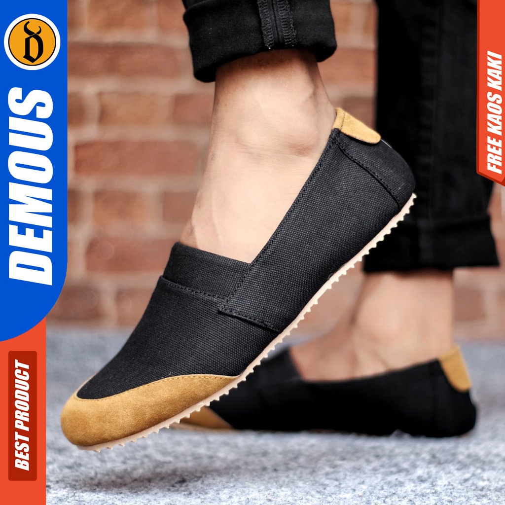 DEMOUS KENZ Sepatu Casual Slip On Slop Kasual Santai