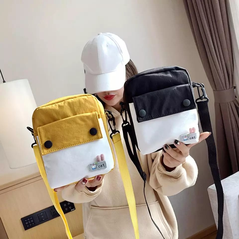 Tas Hp Tas Selempang Kanvas Untuk Wanita Gaya Korea Sederhana