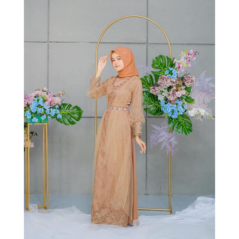 [NEW] RINDA DRESS  KONDANGAN TERBARU GAMIS MODERN  BURKAT TILE  ELEGAN GAMIS REMAJA ADA JUMBO BISA C