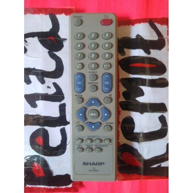 Remot tv sharp tabung plat slim type GA8872SB/GA877SB/GA735SA original terlengkap