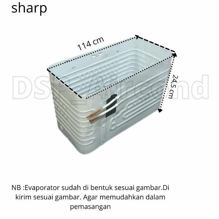 Evaporator kulkas satu pintu Sharp 114x24.5