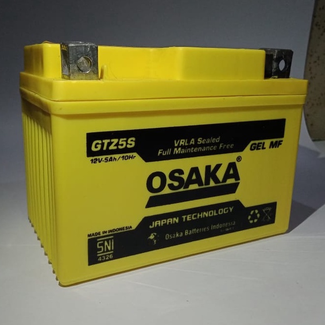 Aki Motor Satria F Arashi Spin Skywave Shooter GTZ5S OSAKA Aki Murah Aki Gell Accu Baterai