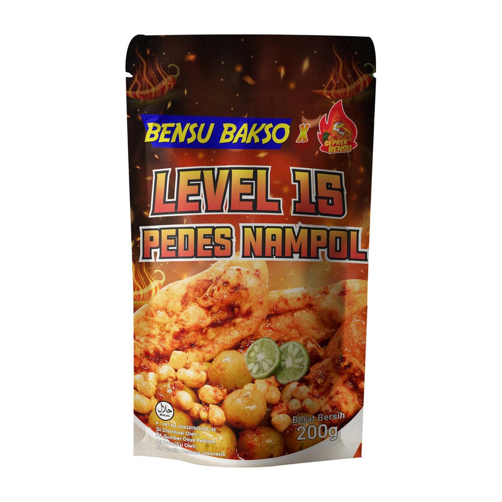 Bensu Bakso X Geprek Bensu Level 15 Pedas Banget Paket Baso Aci Ruben Onsu