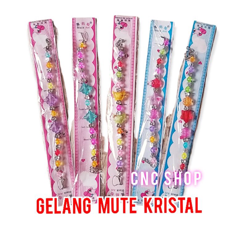 Gelang Mute Manik Manik Kristal Mainan Gelang Anak Cewek Asesoris Murah Lucu