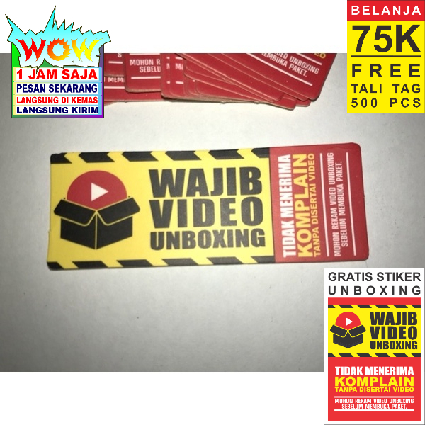 

STIKER UNBOXING SUDAH LAPIS DOFF MATTE ANTI AIR CO 1X DI KIRIM 600PCS