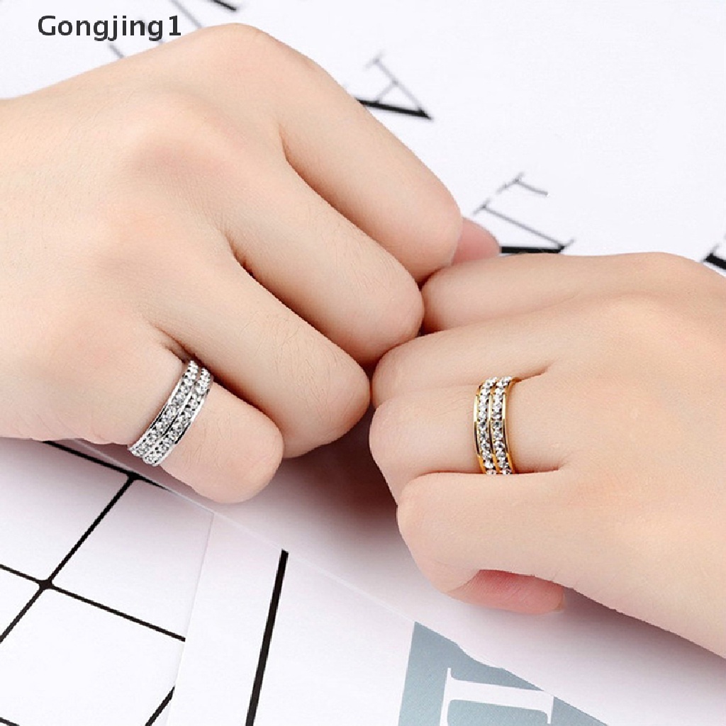 Gongjing1 Cincin Magnetik Hias Kristal Berlian Imitasi Untuk Menurunkan Berat Badan