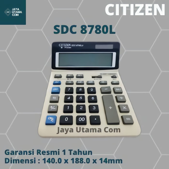 

CODES0X-74 Kalkulator Citizen SDC 8780L II