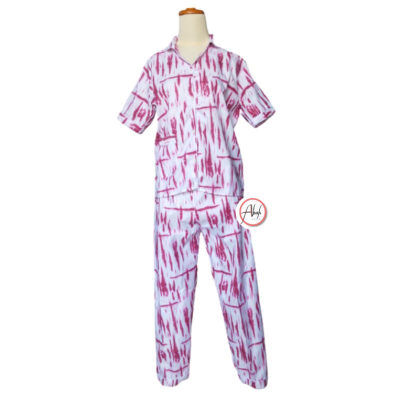 BAJU TIDUR SETELAN BATIK TIE DYE WANITA PRIA PIYAMA PIJAMA PAJAMAS ONE SET TIEDYE PEREMPUAN LAKI-LAK