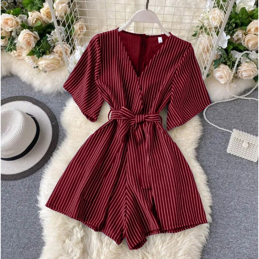 *[HNFK] Jumsuit Soila / Jumpsuit Pendek Korea / Jumpsuit Elene / Baju Jumpsuit Wanita Terbaru / Jumpsuit salur